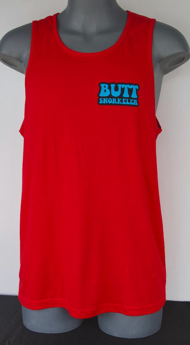 Ridin Waves Snorkelin Babes Tank (Red) - By Buttsnorkeler. view 4